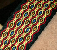 ein Band in Schnurbindung